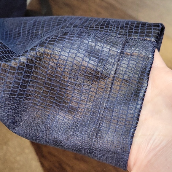 Alfred Dunner Embossed Faux Leather Embellished Jacket - Picture 7 of 12